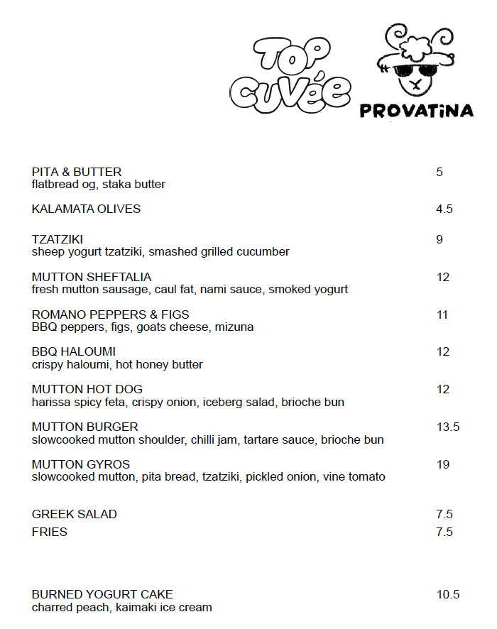 On the menu